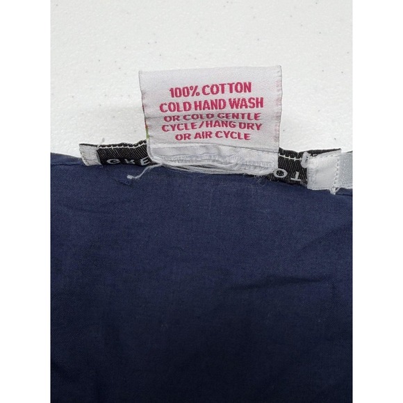 Gretchen Scott Top Women Small Navy White Tunic Sheer 100% Cotton Nautical Beach - Picture 7 of 9